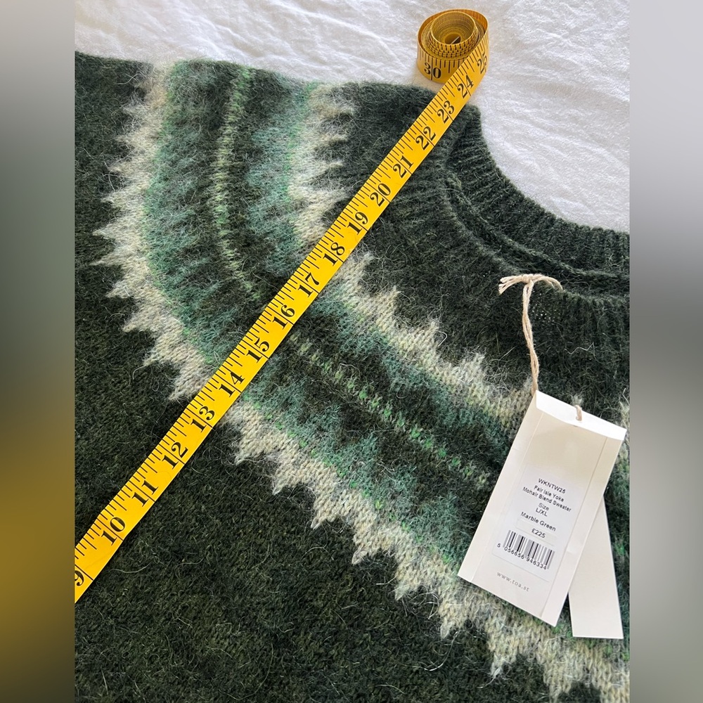TOAST Fairisle Green Yoke Patterned Sweater - Picture 8 of 8